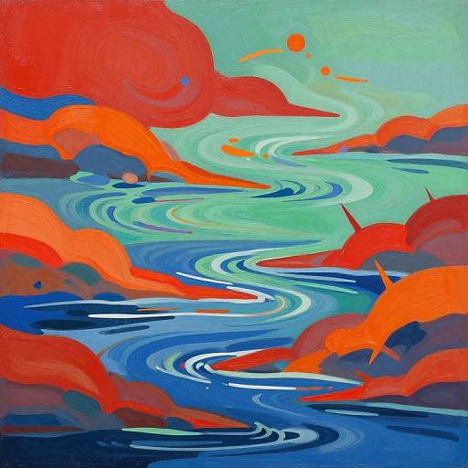 Itchi Landscape in Abstract Expressionism