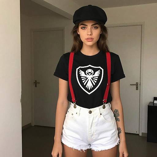 Young Woman in Vintage Outfit