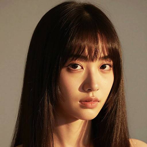 Sultry Woman with Perfect Bangs