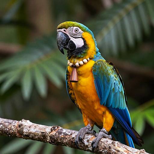 Colorful Macaw in Tropical Rainforest