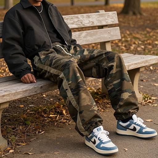 Relaxed Streetwear in Autumn Park