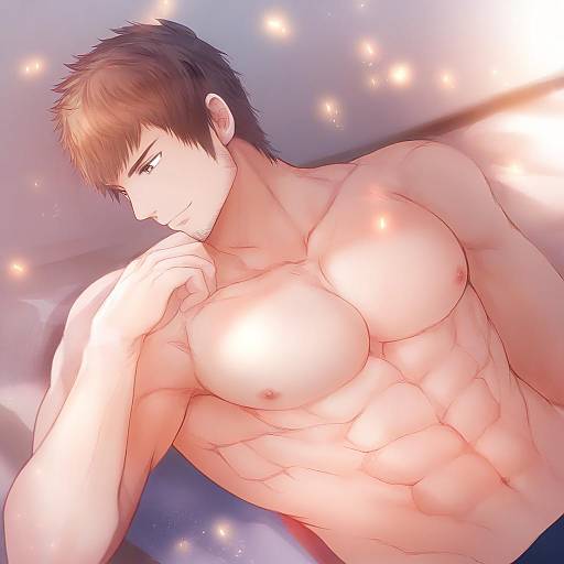 Illustration of Ardbert hylfyst, final fantasy in the style of Kazu (muchuukai)