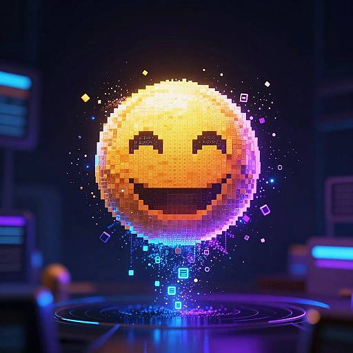 Pixelated Erase Emoji Disintegration