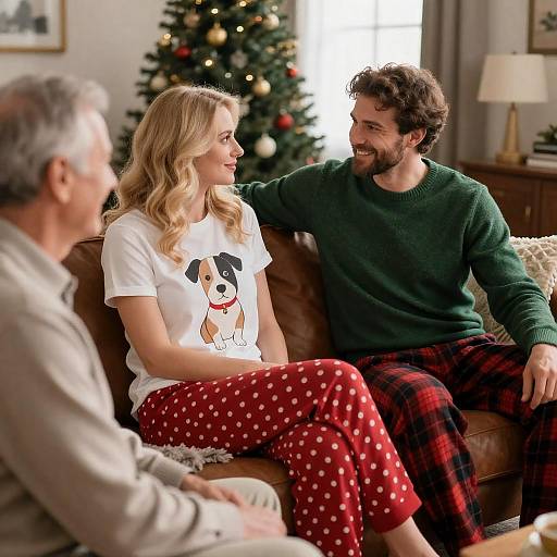 Cozy Living Room Christmas Scene