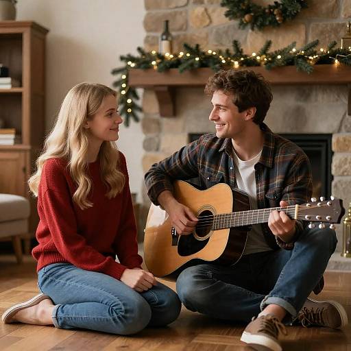 Cozy Christmas Moment with Guitar