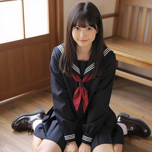 Portrait of a Smiling Japanese Student