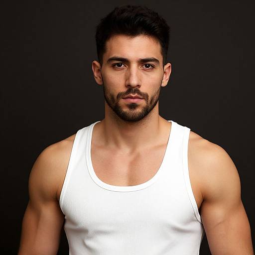 Realistic Muscular Man in Gym Wear