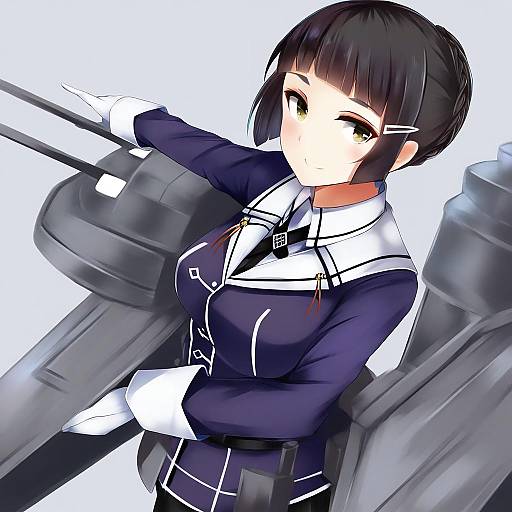 Illustration of Myoukou kai ni (kancolle), kantai collection in the style of Irohara