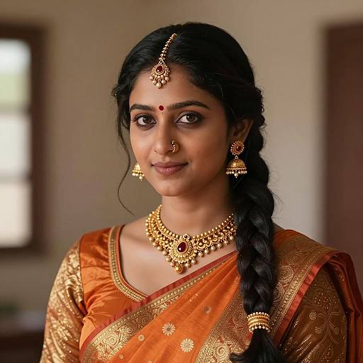 Elegant Indian Woman in Traditional Attire