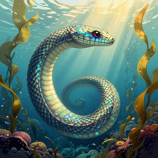 Enchanted Serpent in Underwater Realm
