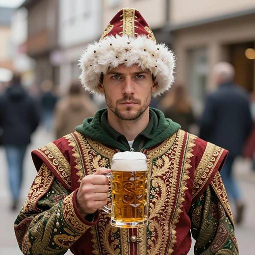 Medieval Beer Costume Photorealistic Portrait