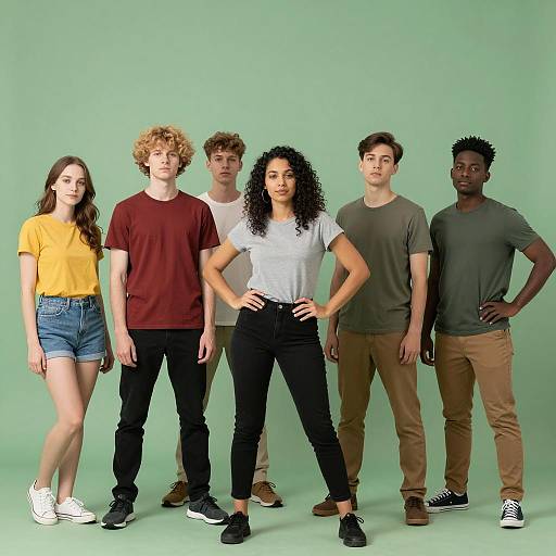 Diverse Group of Friends in Casual Wear