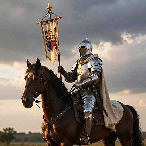 Orthodox Warrior Priest on War Horse