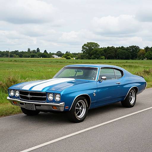 1971 Chevy Chevelle SS454 Blue Muscle