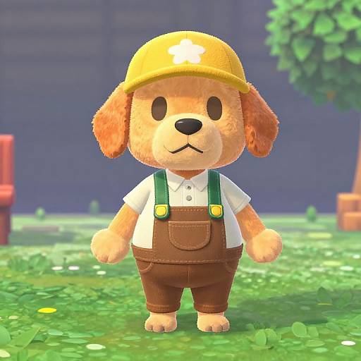 Golden Retriever Farmer Character Sprite