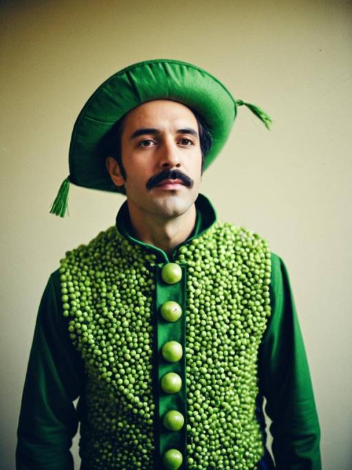 Man in Green Pea Costume