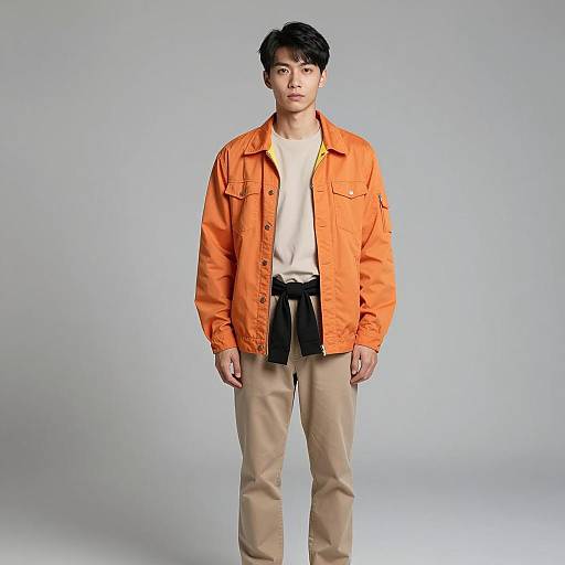 Stylish Young Man in Casual Costume Portrait