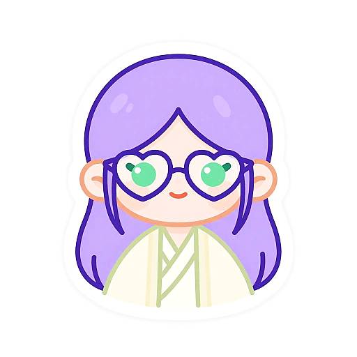 Kawaii Girl Die-Cut Sticker