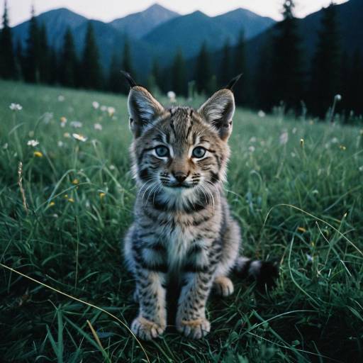 Twilight Lynx Kitten in Mountain Meadow
