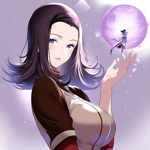 Illustration of Amano maya, persona in the style of Ponytail korosuke