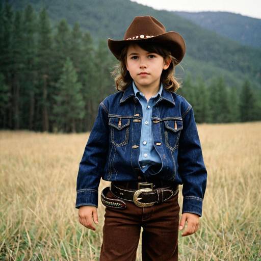 Boy in Cowboy Outfit Outdoors