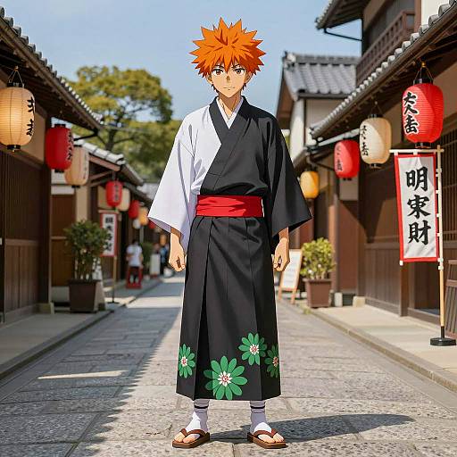 Katsuki Bakugo in Traditional Japanese Setting
