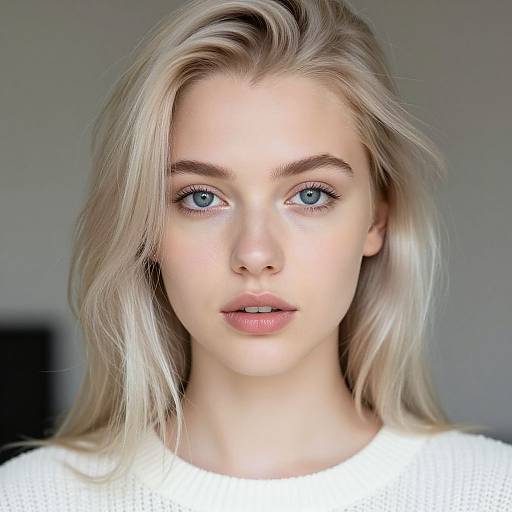 Portrait of Young Blonde Woman