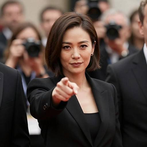 Dynamic Portrait of a Focused Woman