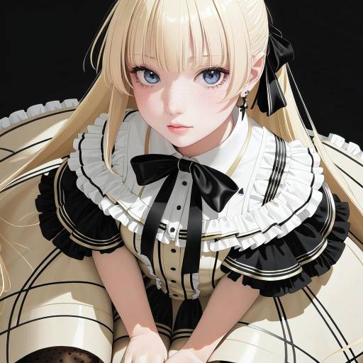Fashionable Blonde Girl in Close-Up