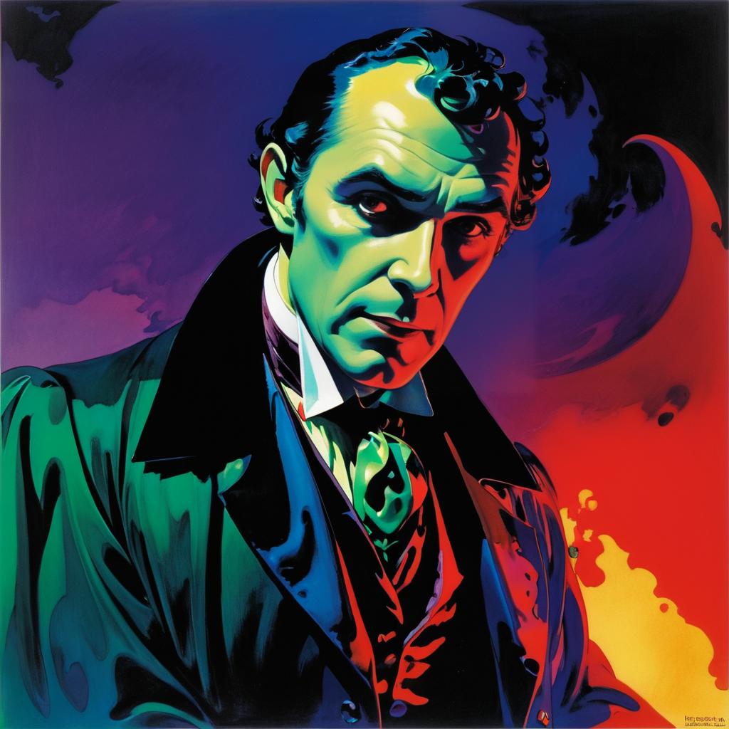 Vampire Sherlock Holmes in Lovecraftian Style