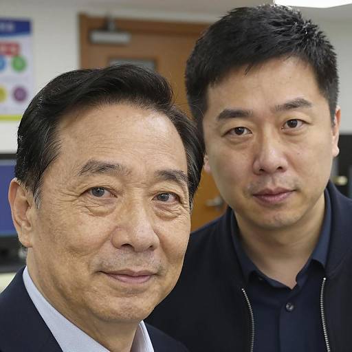 Portrait of Two Asian Men in Office