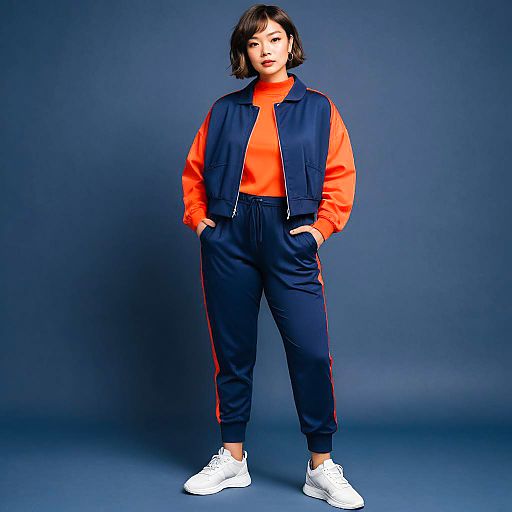 Vibrant Edgy Fashion in Navy Blue Studio Vibrant Edgy Fashion in Navy Blue Studio