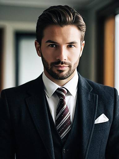 Confident Man in Formal Suit