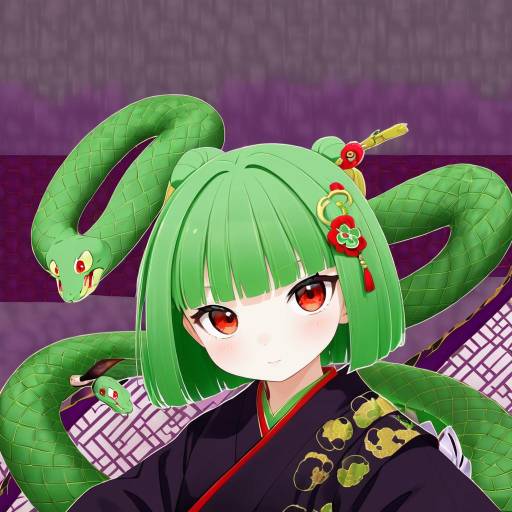 Illustration of Adagumo no saragimaru, len'en in the style of Mo (kireinamo)