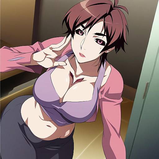 Illustration of Amaha masane, witchblade in the style of Watanabe akio