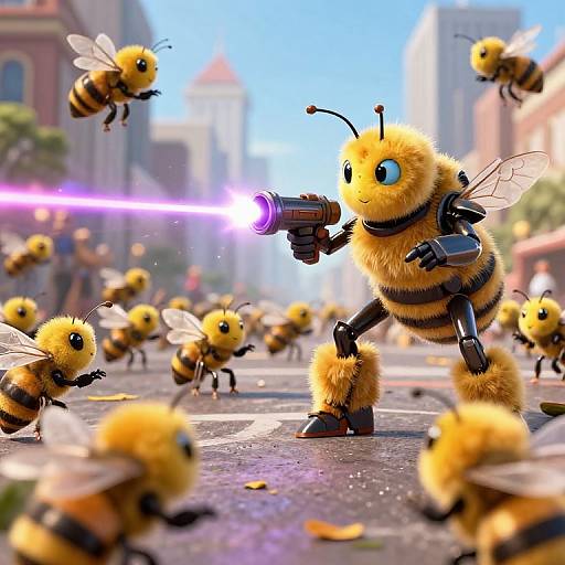 Galactic Space Bees Invade City