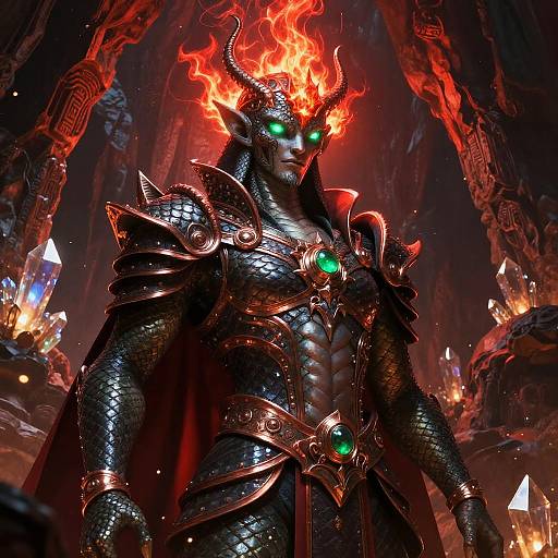 Surreal Serpent Royal Guardian Illustration