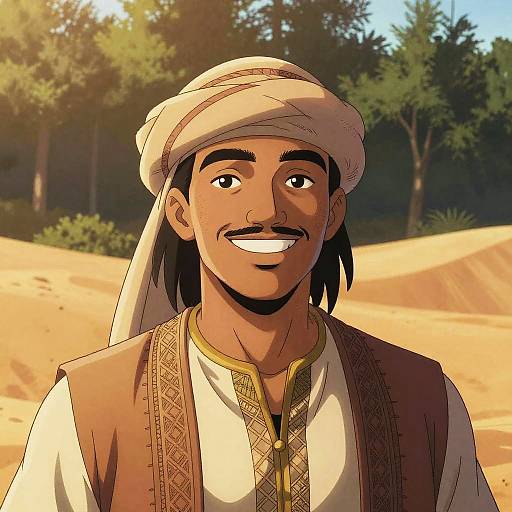 Desert Nomad Portrait in Forest