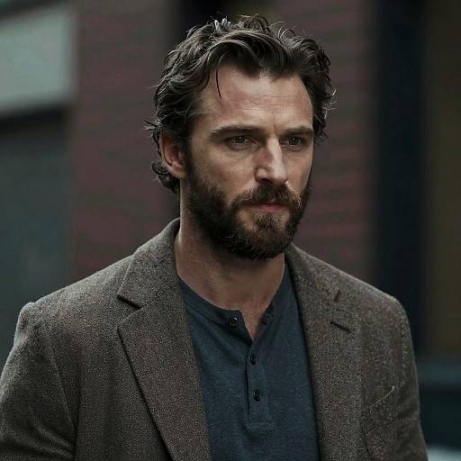 Henry Cavill Hairy Style Urban Portrait