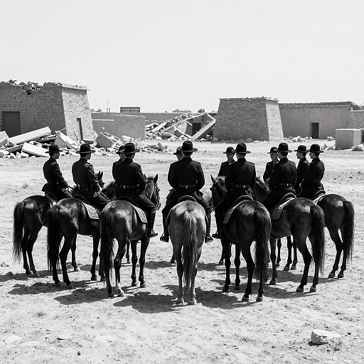 Cavalry Soldiers in Desert Setting