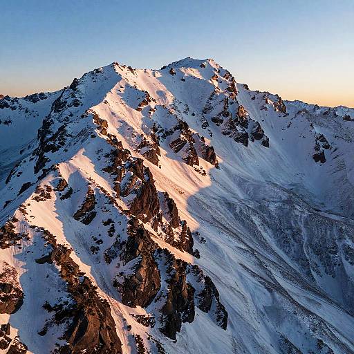 Vibrant Snow-Capped Mountain Dawn