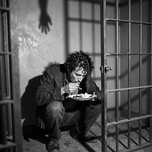 Captivating Portrait in a Dim Cell