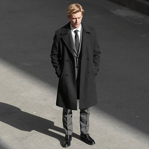 Somber Man in Monochrome Contrast