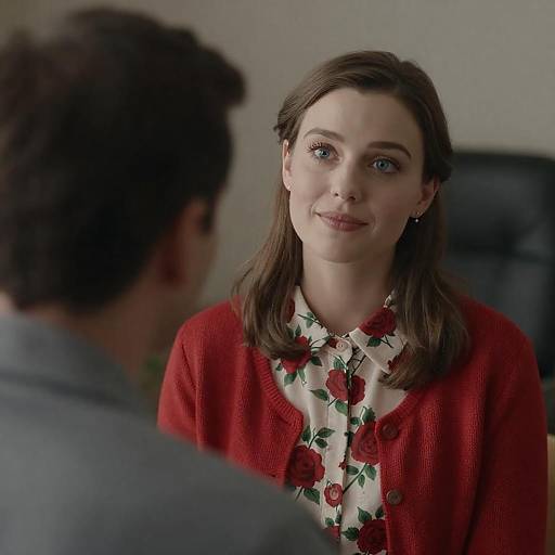 Portrait of a Woman in Floral Blouse