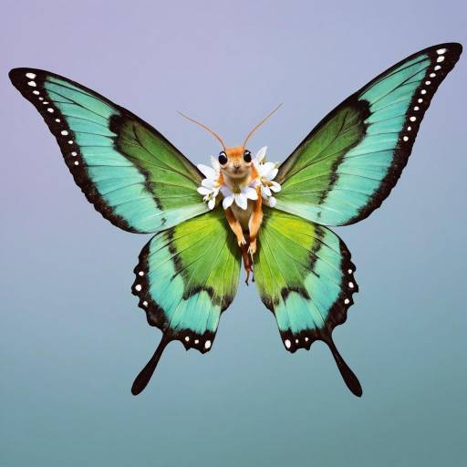 Tiny Fairy with Shimmering Emerald Wings Tiny Fairy with Shimmering Emerald Wings