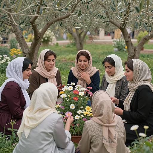 Impressionistic Portrait of Syrian Women