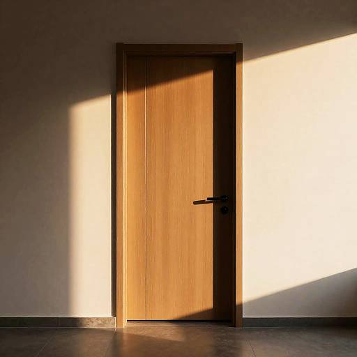 Ornate Modern Interior Door at Sunset