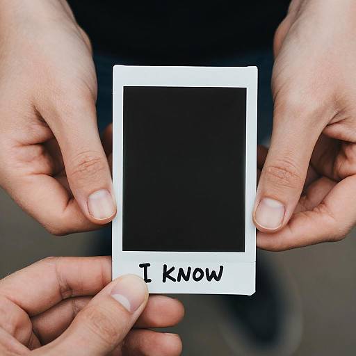 Intimate Moment: Hands with Polaroid