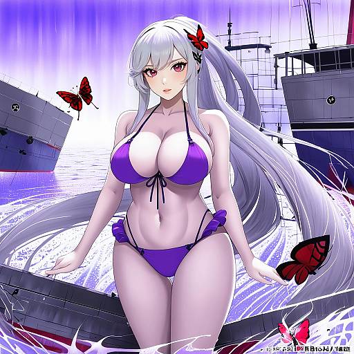 Illustration of Dunkerque (azur lane), azur lane in the style of Meiji ken