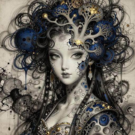 Luminescent Mycelium Porcelain Soprano Portrait